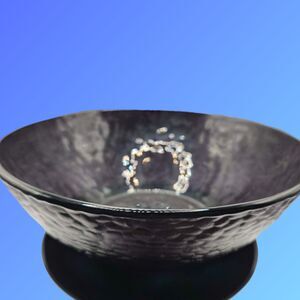 Bormioli Rocco Palatina Amethyst Purple Hammered Glass Serving Bowl